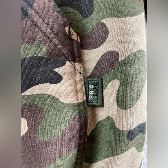 Pro Club Mens Heavyweight Club Fleece Hoodie Green Brown Camo Size XXL Excellent - Picture 8 of 10